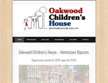 Tablet Screenshot of oakwoodchildrenshouse.com